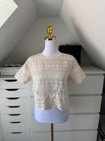 Mango T-Shirt Lochstickerei Gehäkelt Größe S beige Nordrhein-Westfalen - Altena Vorschau