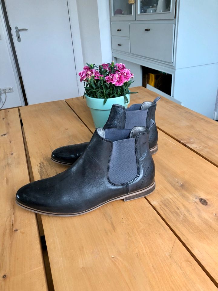 Stiefeletten grau Drievolt Görtz #42 #Chelsea #Leder #Budapester in Bad Ems