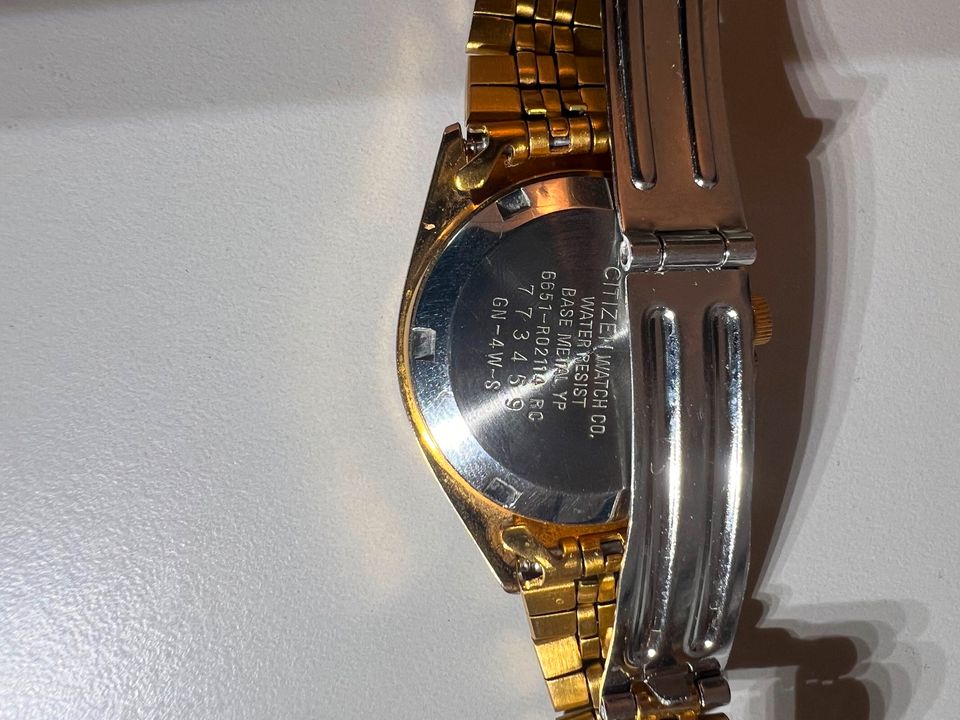 Citizen Damenuhr Automatik schwarzes Zifferblatt Gold Plated in Markt Indersdorf