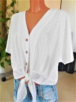 Oversize ★ ZARA ★ Lochmuster Bluse M 38 weiß Knöpfe Niedersachsen - Adendorf Vorschau