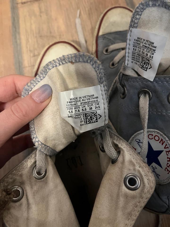 Chucks Converse AllStar UK 5,5/EU 38Gebraucht blau-grau in Nordwalde