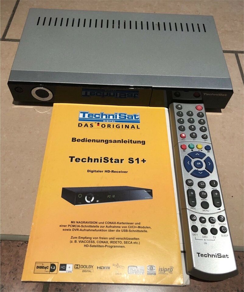 HD Sat Receiver Technistar S1+ mit Fernbedienung, Anleitung (1) in Korb