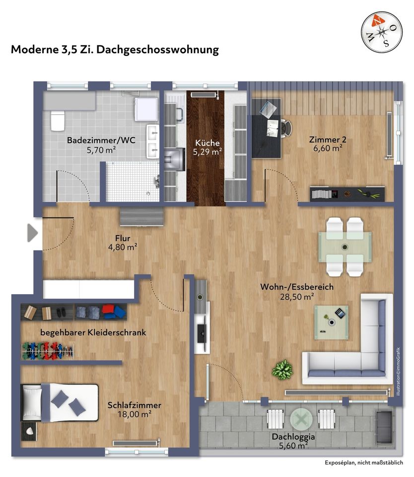 Investmentstarkes Wohnobjekt - Zentrale 3,5-Zimmer-Wohnung mit Garage in ruhiger Ortschaft in Stuttgart