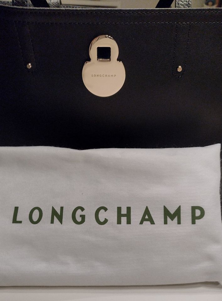 neue Longchamp Paris Ledertasche, Shopper schwarz in Konstanz