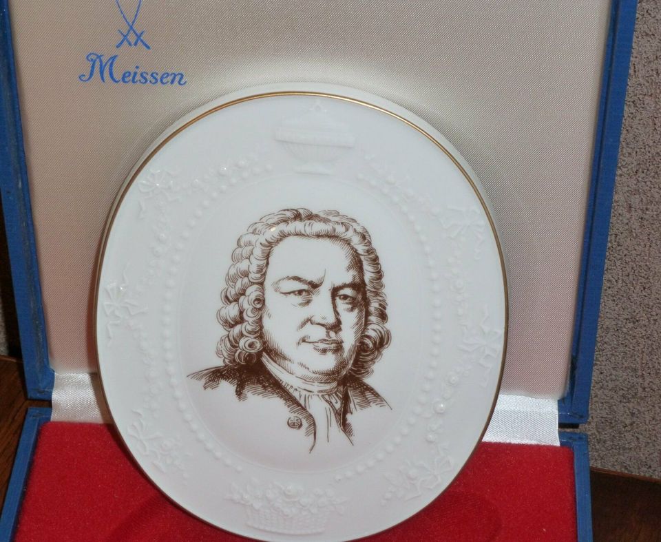 Meissen Teller/Medaillon in Memoriam Schubert - Bach - Beethoven in Köln