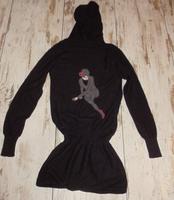 kuschlig dünner Longpulli Gr.S schwarz Kapuze/Rückenaufdruck Sachsen - Adorf-Vogtland Vorschau