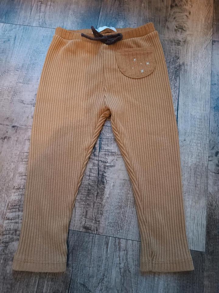 Hose Leggings gerippt senfgelb senffarben Zara 86/92 in Erfurt