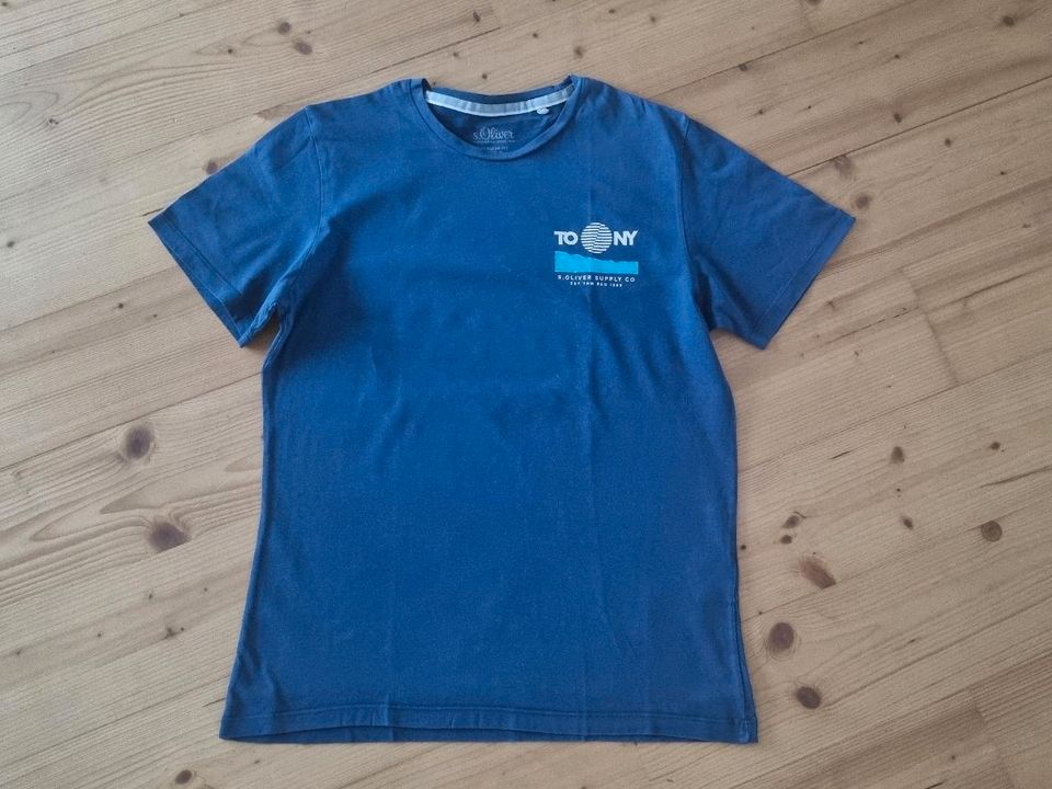 s. Oliver T-Shirt Gr. M Kurzarm Shirt blau in Wolfhagen 