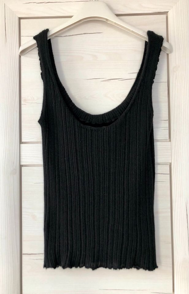 Yves Saint Laurent Stricktop Top Schwarz 100% Kaschmir M wie NEU in Fürth