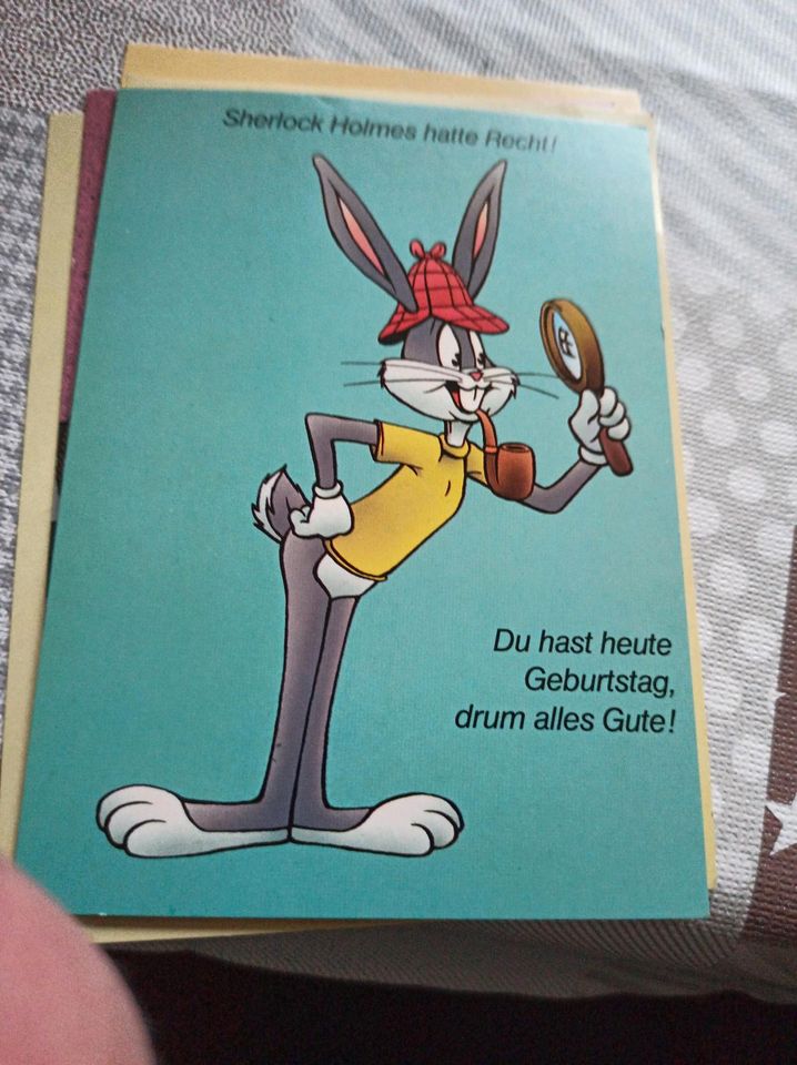 6 Sammelkarten Bugs Bunny von 1985 in Steinbach-Hallenberg (Thüringer W)