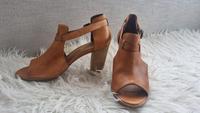 Gr. 7 Paul Green High Heels Pumps Sandale Cognac Leder Hessen - Weiterstadt Vorschau