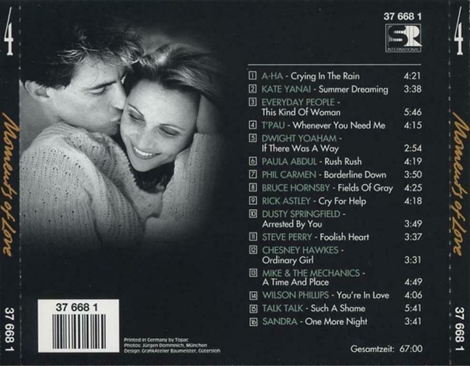 CD Moments of love 4 a-ha Talk Talk Rick Astley Sandra in Wiesbaden