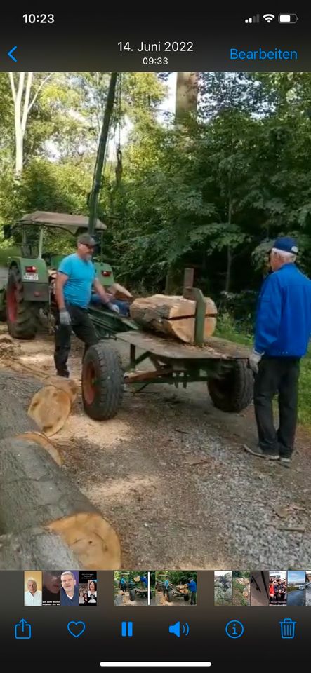 Deutz 5006 Traktor Anhänger Spalter Krahn in Urbach Westerw