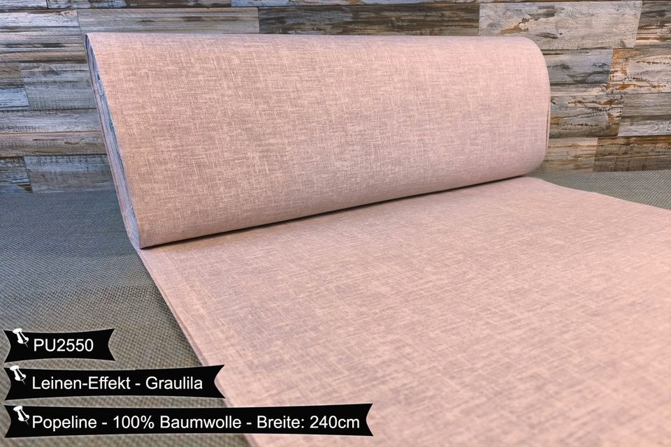 LeinenEffekt Doppelbreit 240cm VERSANDFREI Popeline Baumwollstoff Weihnachten Stoffe Meterware ab 50cm Baumwolle Bastelstoffe Hochwertige Patchwork Basteln Dekostoffe Deko Stoff Öko-Tex in Leipzig