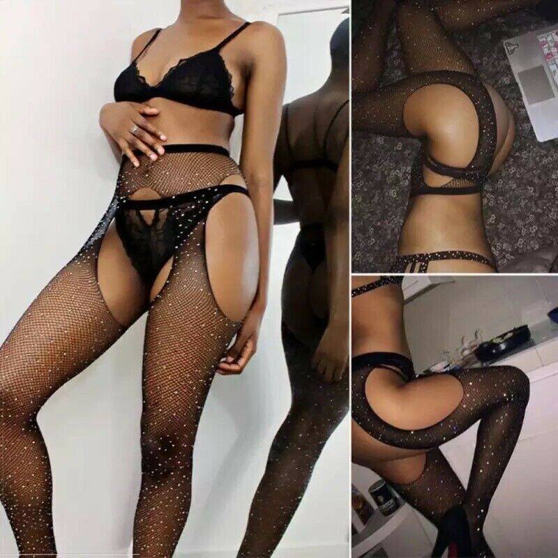 ✨ NEU Strass Strumpfhose mit offenen Schritt -sexy Dessous Hose ✨ in Berlin