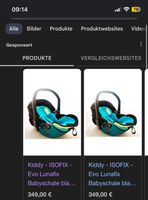 Kiddy Evo Lunafix Babyschale blau Auto Isofix Bayern - Bad Wörishofen Vorschau