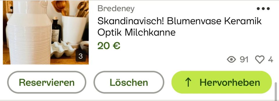 Skandinavisch! Blumenvase Keramik Optik Milchkanne in Essen