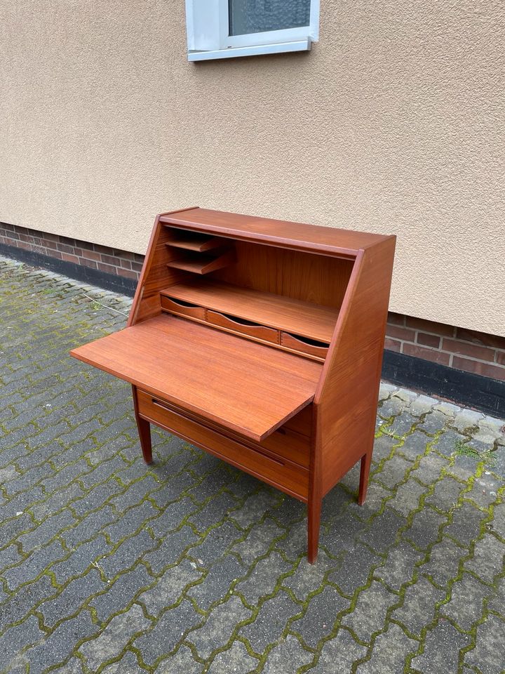 ◤ Nils Jonsson Tørring Møbler Teak Sekretär Teakholz Schreibtisch Büro Vintage Retro Kommode anrichte Desk mid Century Dänisch Design Danish 50er 60er 70er Sideboard Schrank in Berlin