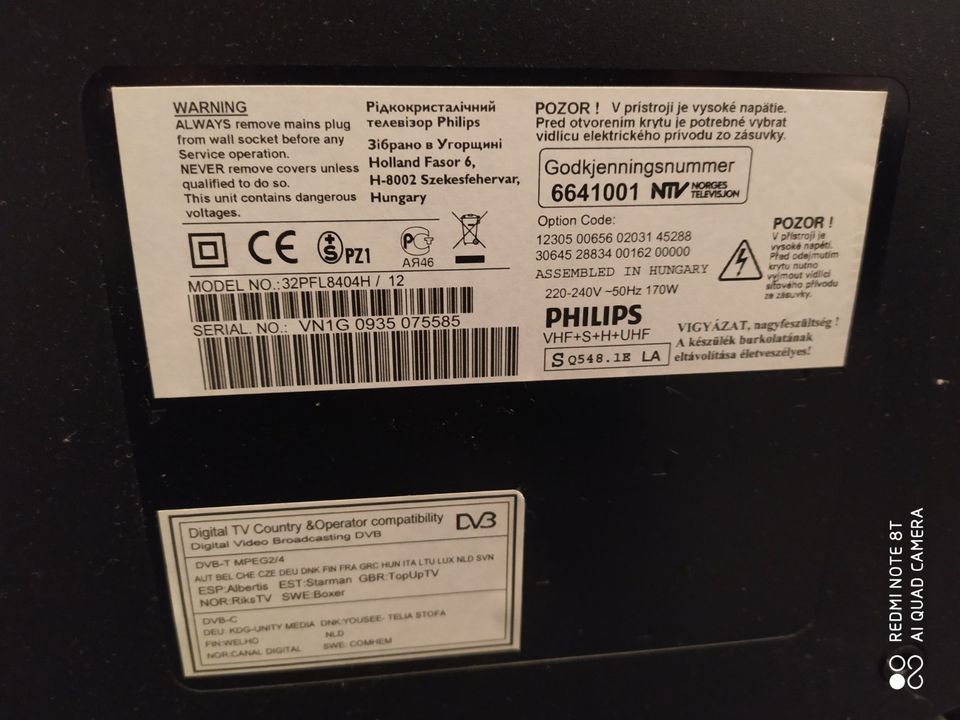 Philips LCD TV 32PFL8404 mit Ambilight 32 Zoll, mit FB, defekt in Ludwigsburg