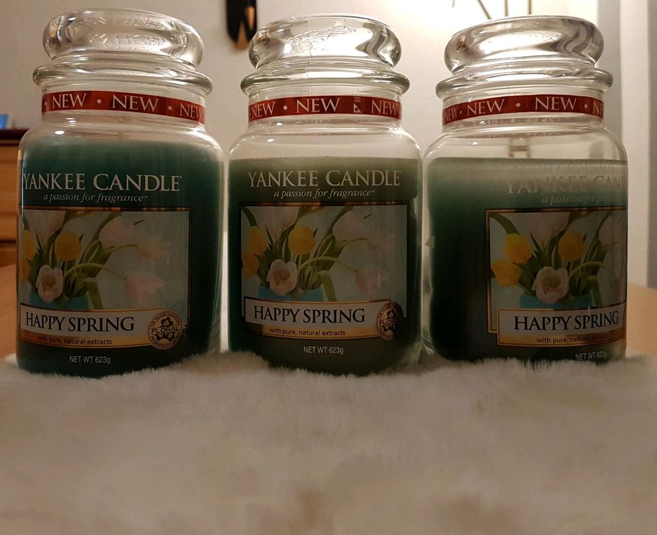 Yankee Candle Kerze 623 g Happy Spring RAR schon gering gebrannt in Neuwied