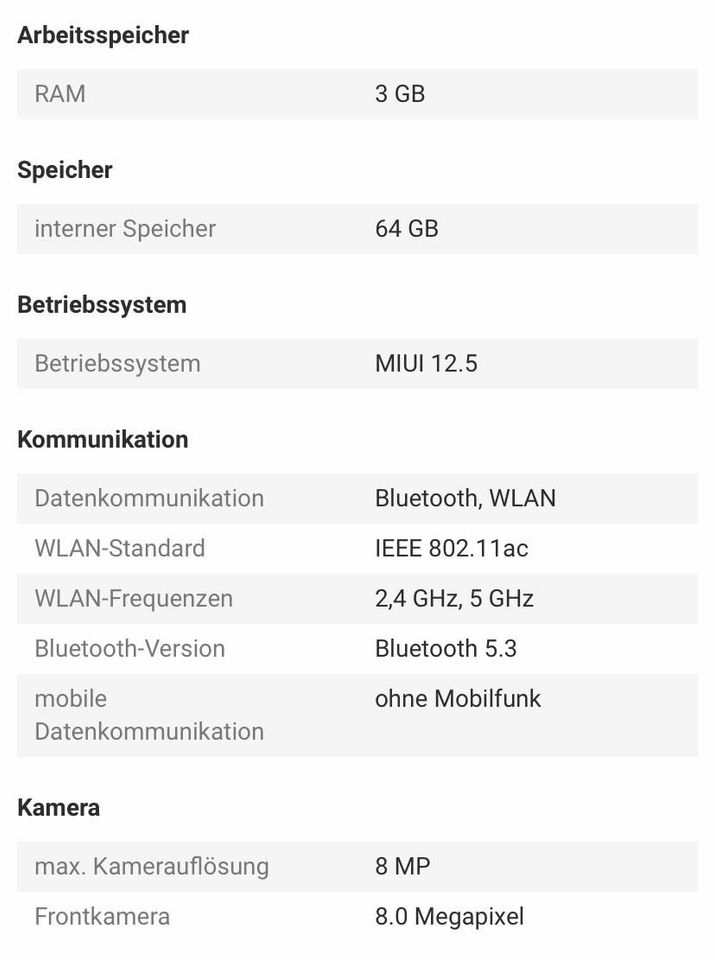 Tablet Redmi Pad Xiaomi 3 GB RAM 64 GB ROM in Berlin