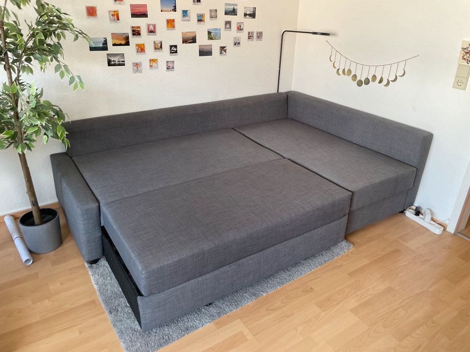 Ikea Friheten Schlafsofa grau mit Bettkasten (Sofa / Ecksofa) in Wuppertal