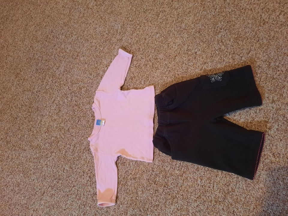 Baby Mädchen Set Hose und Pullover Pulli Gr. 62 rosa braun in Reinsdorf