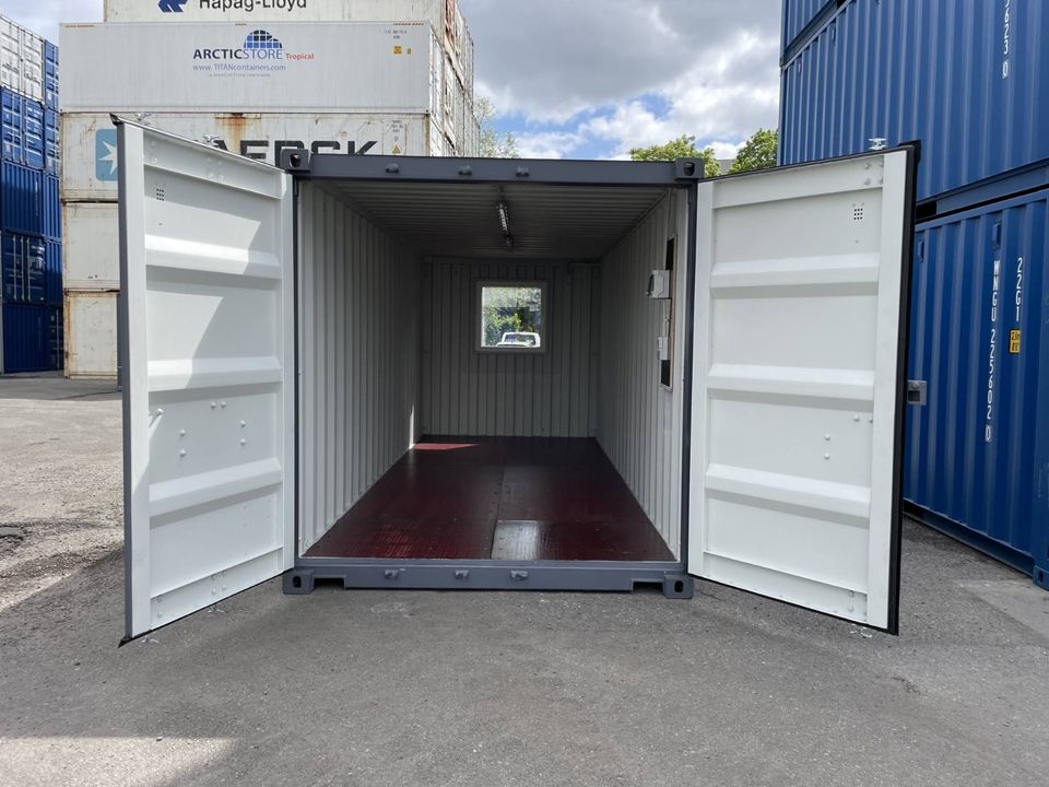 ✅ 20 Fuß ONE WAY Lagercontainer/ Seecontainer/ Materialcontainer mit Fenster und LED Licht in Hamburg