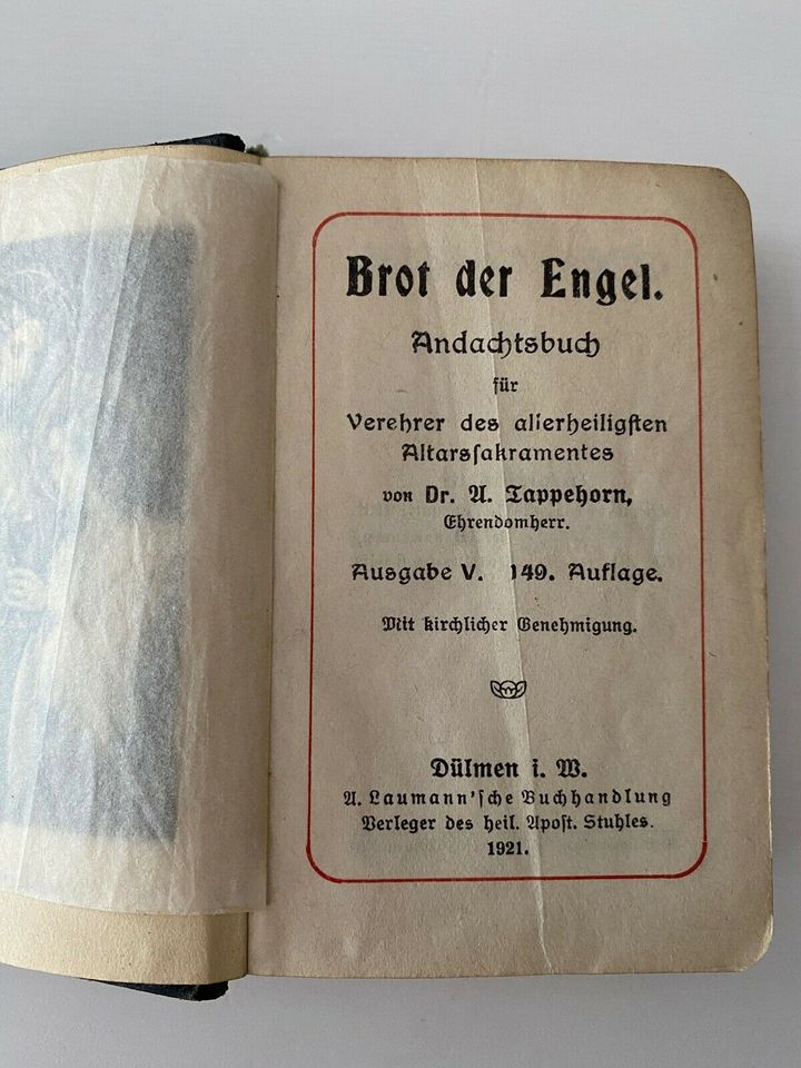 Buch, Brot der Engel, Andachtsbuch, 1921 in Bad Münder am Deister