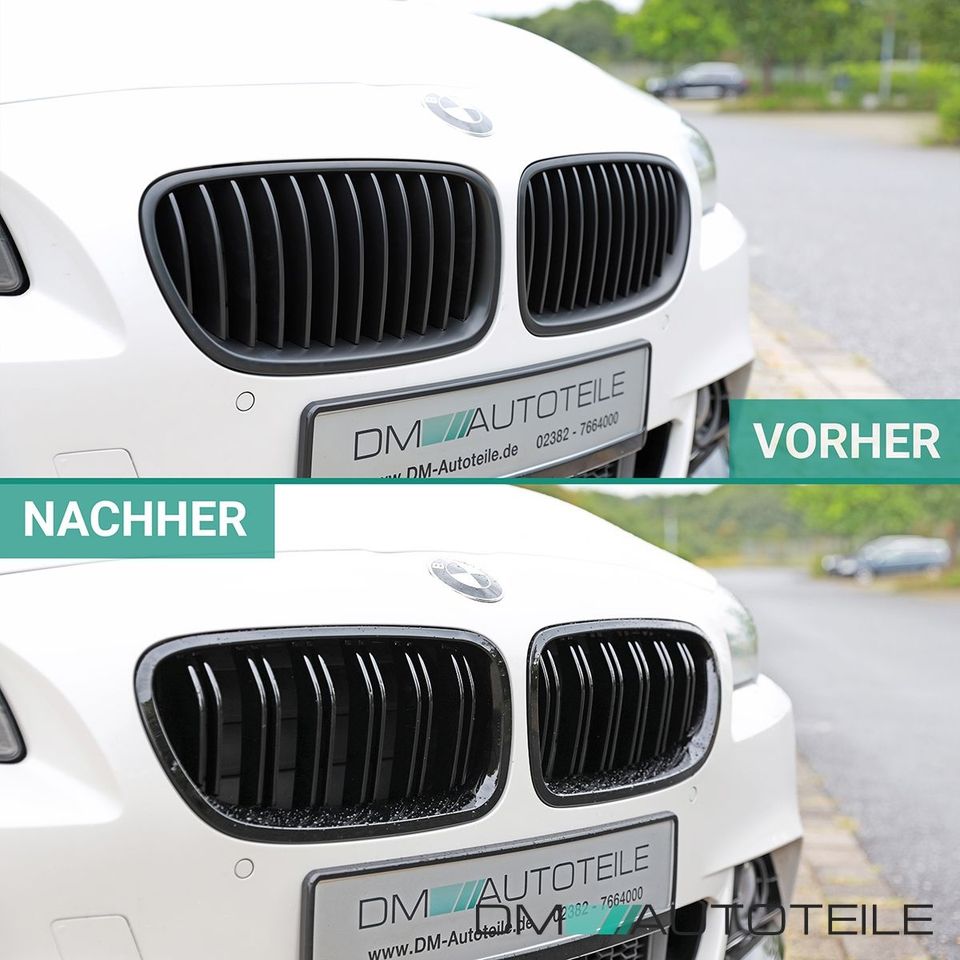 Kühlergrill Schwarz Glanz Doppelsteg +Halter für BMW F10 F11 + M5 in Ahlen