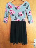 Kleid Gr. 34 grau/schwarz Sommerkleid 3/4 Arm Niedersachsen - Bockhorn Vorschau
