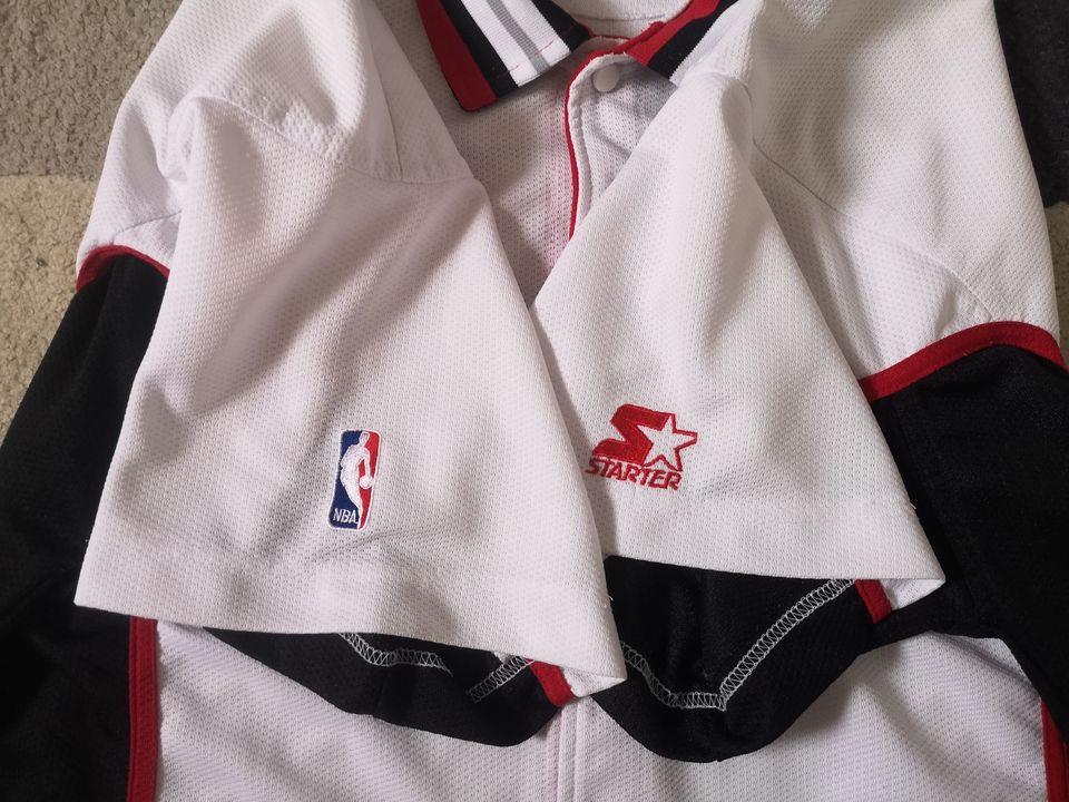 Chicago Bulls Warm Up Trikot Jacke Starter Gr. XL Jordan Champion in Klinke