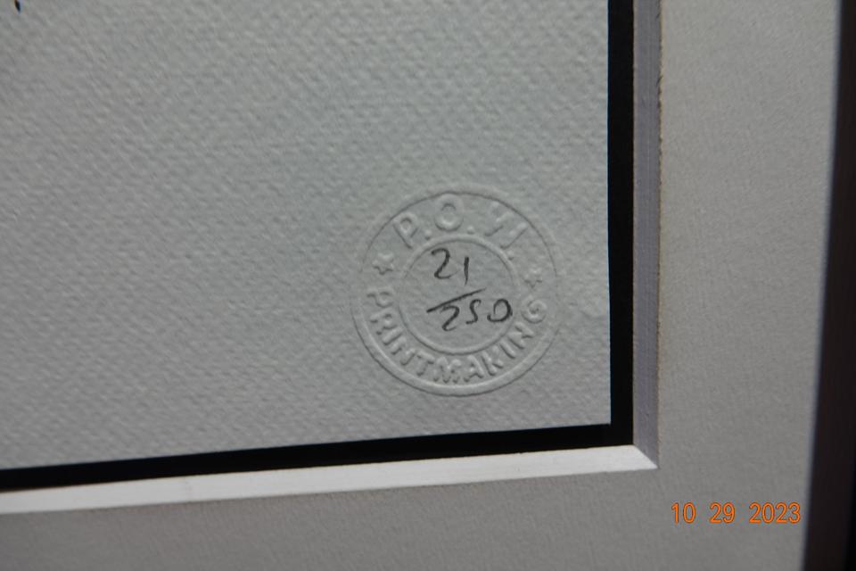 Banksy Lithographie limitiert, handsigniert, Prägestempel, 50x35 in Gronau (Westfalen)
