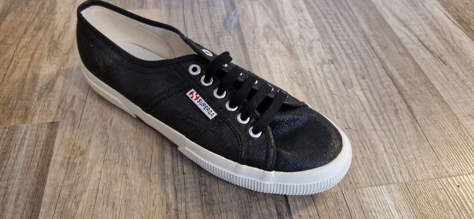 Superga, schwarz Glitzer, Gr. 40 in Tamm