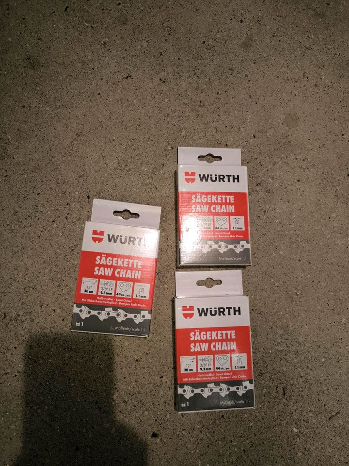 3x Würth Sägekette SAW Chain in Hamburg