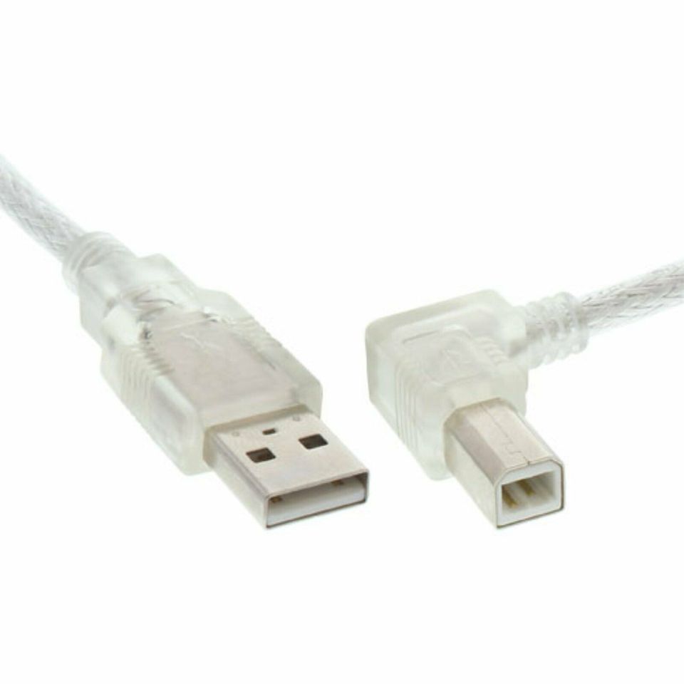 USB 2.0 Kabel,USB Stecker A an USB B Stecker,rechts abgewinkelt in Hilden