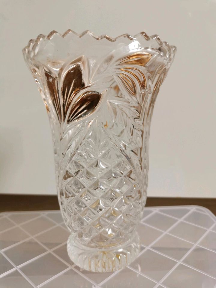 Vase und Schale Glasvase Glasschale Vintage in Spremberg