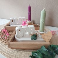 Geschenk Oma Opa mit Kerze, Halter & Trockenblumen/ Geburtstag Niedersachsen - Rastede Vorschau