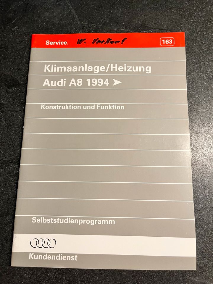 Audi Selbststudienprogramm Nr.163 A8 Klimaanlage 1994 in Uffenheim