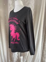 Blind Date grau pinker Pullover mit Print Gr. L / 40 Sachsen-Anhalt - Bernburg (Saale) Vorschau