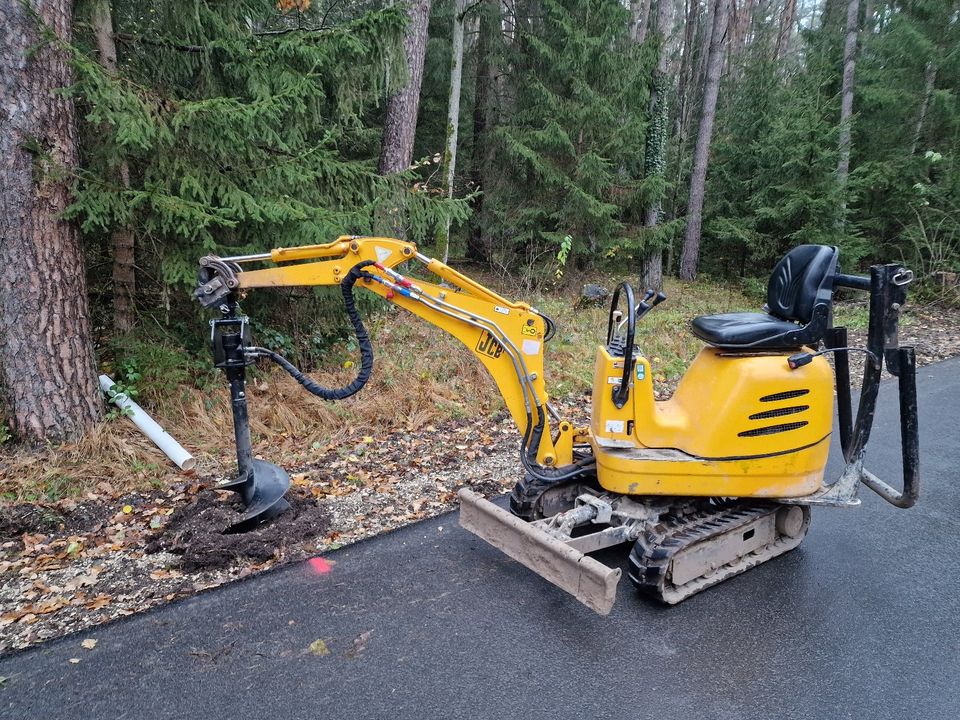 Minibaggerarbeiten Fundamente bohren Gartenumgraben Minibagger 1Tonne Gartenteich Abriss Erdbohrarbeiten in Rednitzhembach