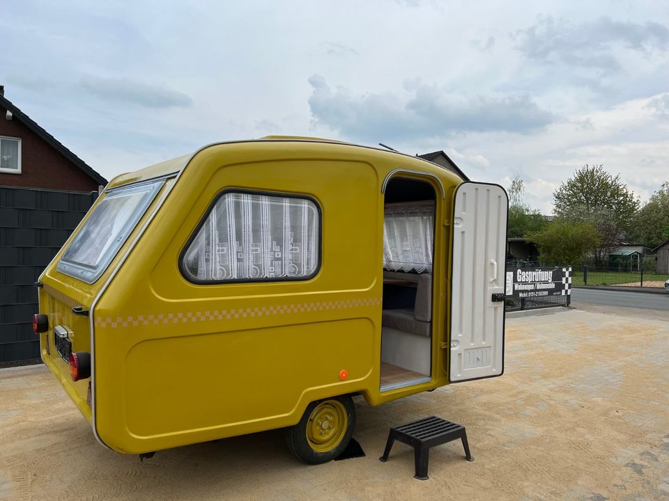 Predom N126 "Goldy" zu vermieten, kleiner, leichter Wohnwagen in Löhne