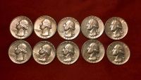 3 x 10 US Quader Dollar Münzen von 1964 aus 900er Silber Rheinland-Pfalz - Wallhalben Vorschau