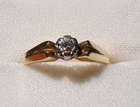 Vintage Schmuck - Damenring 585er Gold mit Solitärdiamant Berlin - Mitte Vorschau