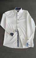 Eterna Slim Fit Hemd 41 weiß blau chic Hochzeit Hessen - Bad Nauheim Vorschau