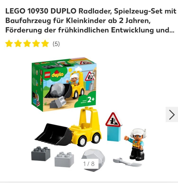 Lego Duplo Radlader in Neustadt am Rübenberge