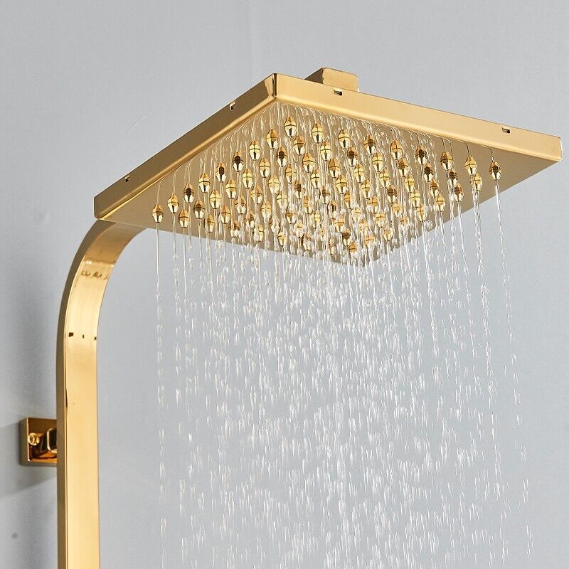 Gold Duscharmatur Duschset Duschsystem Regendusche System in Weilburg