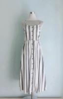 H&M Sommerkleid Kleid Midi weiß blau gestreift Baumwolle Gr. 38/M Berlin - Mitte Vorschau