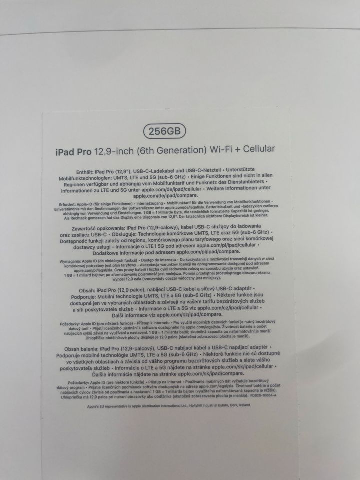 iPad Pro 12.9-inch (6th Generation) WI-FI+Cellular 5G in Leverkusen
