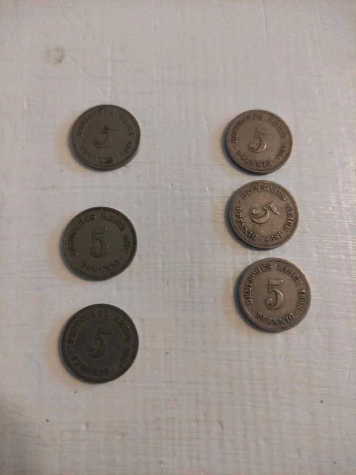 Reichsmark 5 Pfennige von 1874-1898 in Flensburg